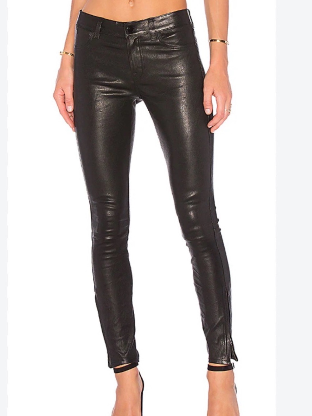 J Brand Leather Skinny Pants Sz 27 Sz 4